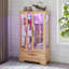 Vitrine lumineuse en verre avec tablettes réglables-122642799