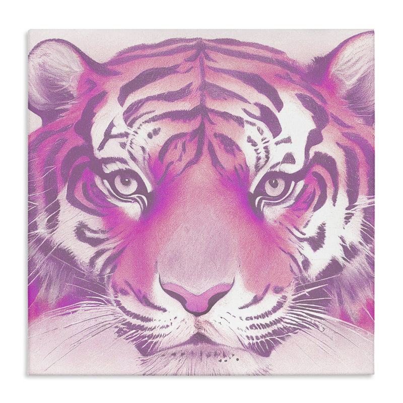 «Pink Tiger Face» par Daphne Polselli, H 30 po x l 30 po