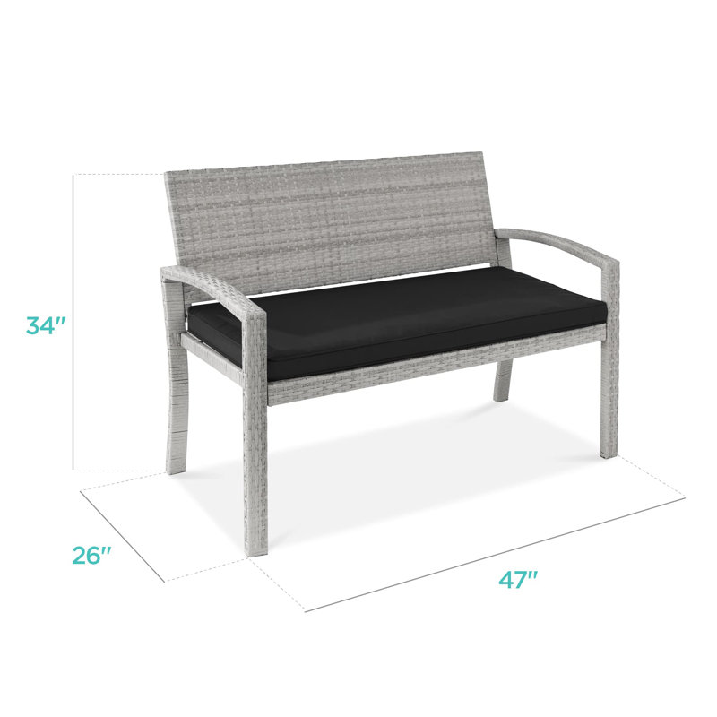 Banc d'extérieur, Gris, Noir
