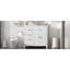 Meuble-lavabo autoportant de 91 cm (36 po) avec lavabo, tiroir basculant et 3 tiroirs latéraux, blanc-1337575880-1337575883