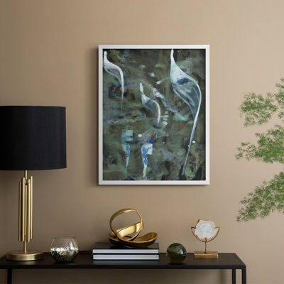 «Beginning in the Great Deep II», reproduction encadrée - bois massif