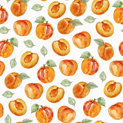 Lochala abricots et feuilles - peinture sur toile tendue