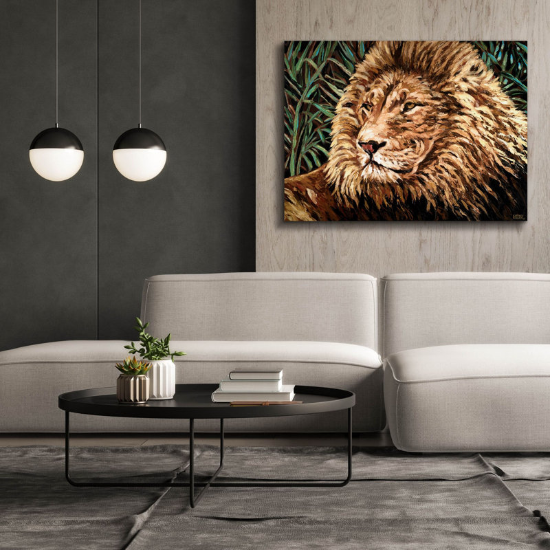 «Cecil The Lion 16x20» par Carolee Vitaletti, art mural sur toile, H 40 po x l 54 po x P 1,5 po