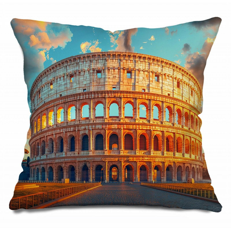 Coussin décoratif réversible en mélange de coton, H 16 po x l 16 po