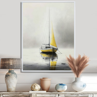 Bateau ancré I - art mural bateau côtier