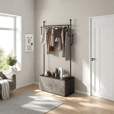 Stainless Steel Wardrobe with Hooks