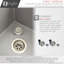 Évier de cuisine double cuve 60/40 en composite de granit gris, 27,25 po x 18,38 po, à encastrer ou à poser.-72769905