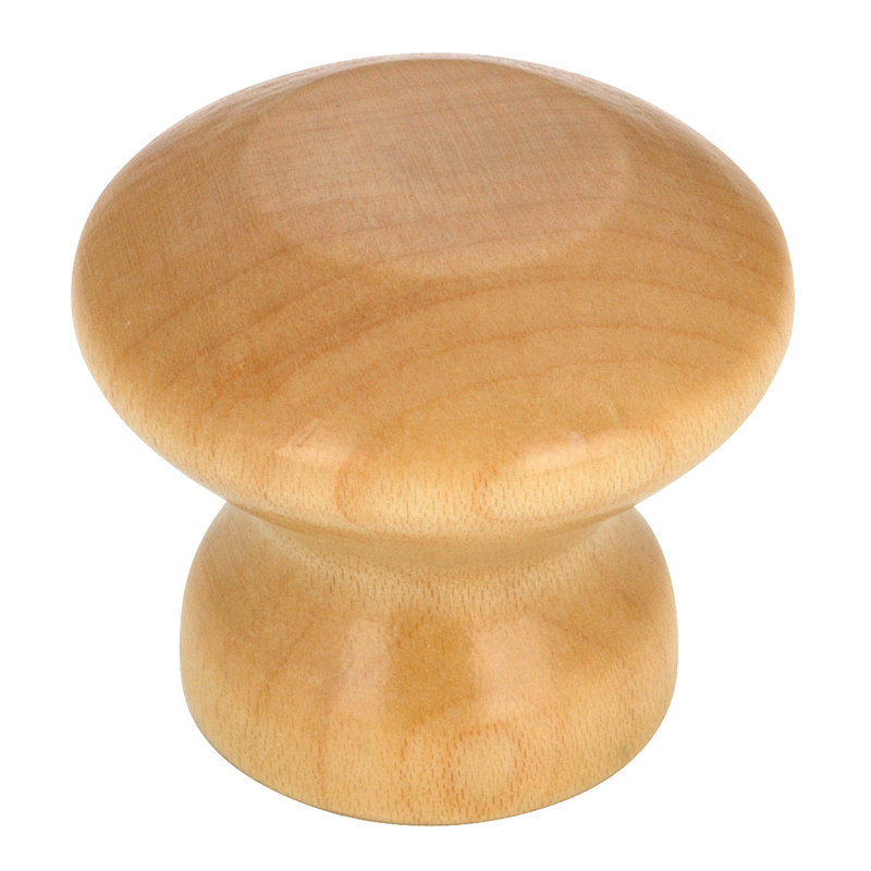 Expression 1 5/16" Diameter Mushroom Knob, Maple & Natural