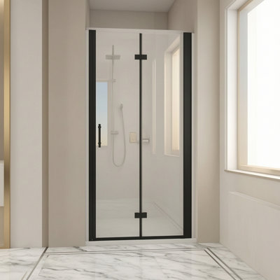28 à 29 po X P 72 po Porte de douche semi-sans cadre H avec verre trempé Nano-Coated