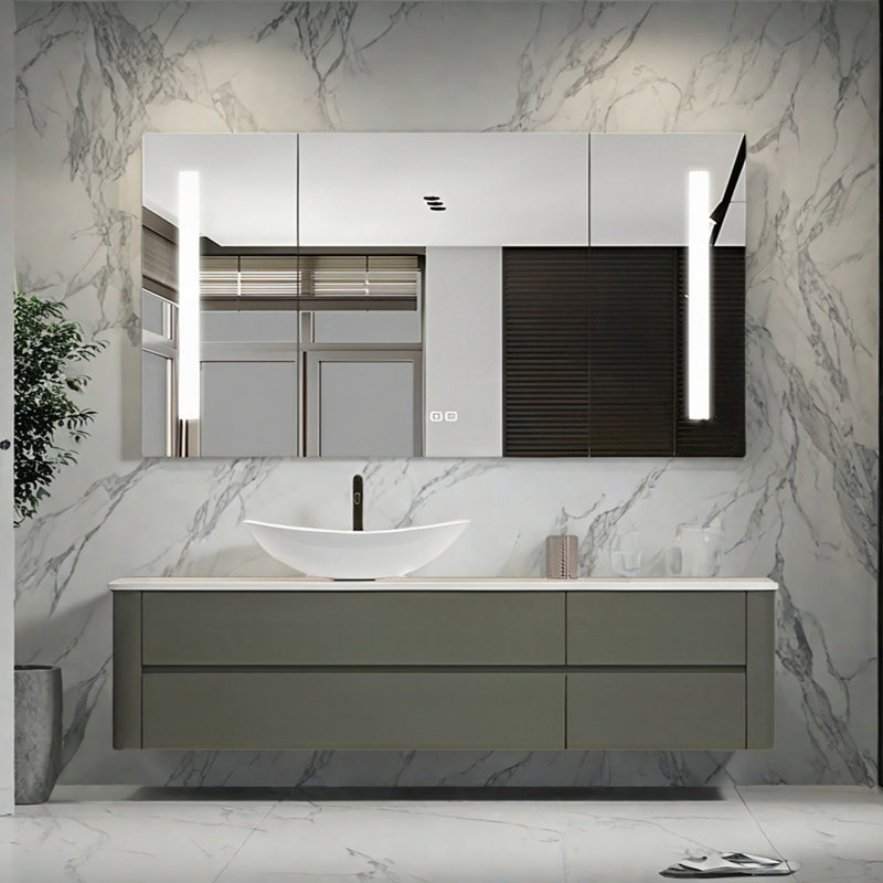 Simple modern rock plate bathroom cabinet