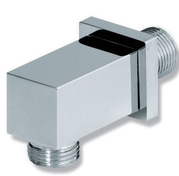 Super Rain Square Wall Elbow, Polished Chrome