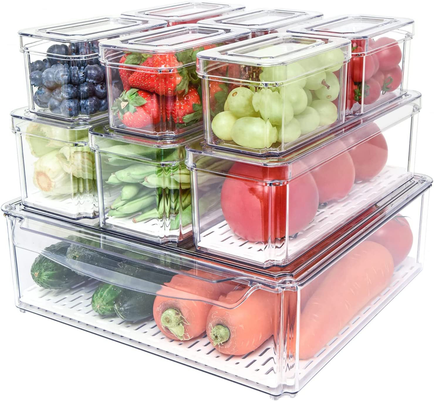 Prep & Savour Daequon Stackable 10 Container Food Storage Set