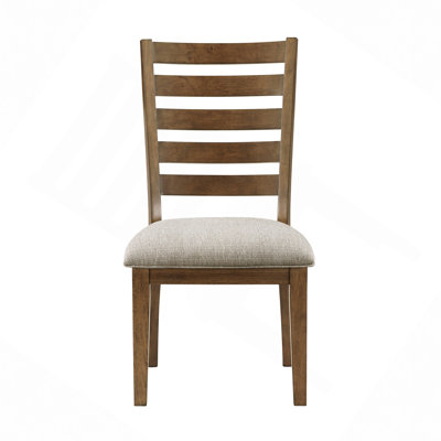 Cherry Finish Traditional Style Side Chairs Set Of 2Pc Wooden Frame Ladder Back Design Dining Room Furniture
