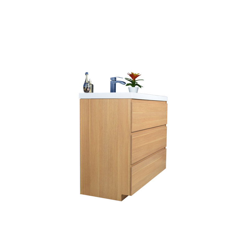 Single Bathroom Vanity Base Only, Coburg Oak