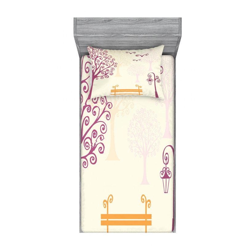 Microfiber Sheet Set, Twin Sheet Set with Fitted Sheet