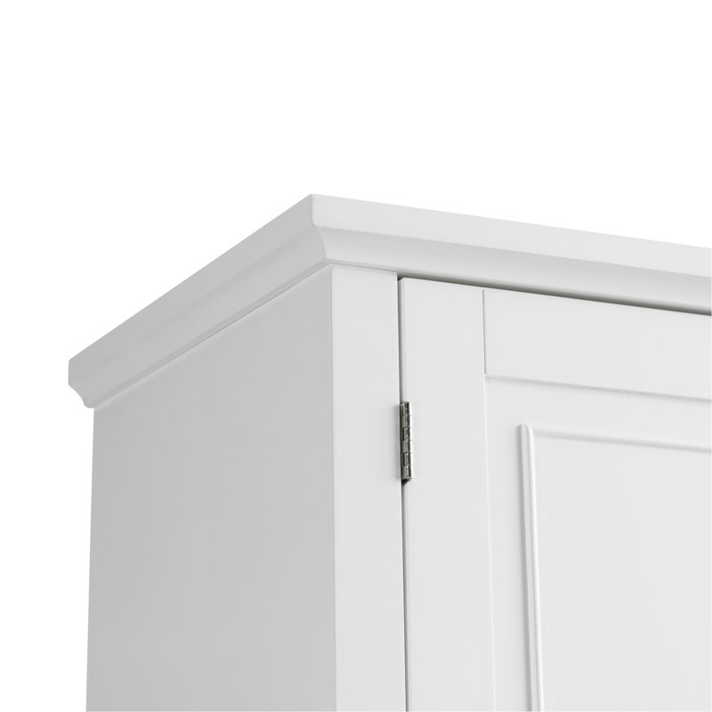 Armoire blanche pour le rangement et l'organisation - Portes, tiroir, tablette réglable haute avec porte, Blanc