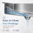 36''L x 22'' W Farmhouse Workstation Kitchen Sink, Stainless Steel Single Bowl Sink with Bottom Gird, Strainer, Roll-up Rack, Colander and Cutting Board-86868402