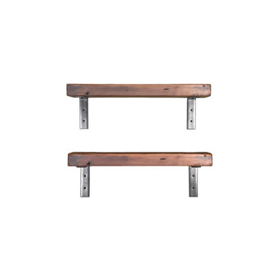 2 Piece Pine Bracket Shelf