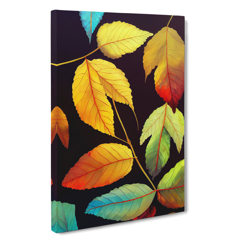 XC1022-1604X Colourful Leaves No.1 - Wrapped Canvas Print