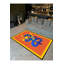 Tapis lavable à la machine orange, orange, jaune, citron et bleu-1727760602
