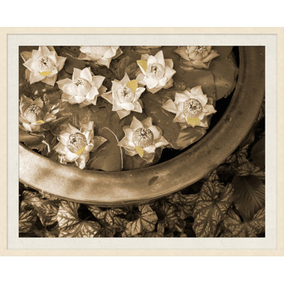 «Floating Flowers», reproduction de photo encadrée sur verre