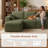 Boneless 150" Tufted Corduroy Modular Sectional Sofa with Ottomans, 6-Piece Set-1545497380-1558581790