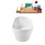 Baignoire autoportante 59 po avec plateau interne 59 po Streamline-101413100