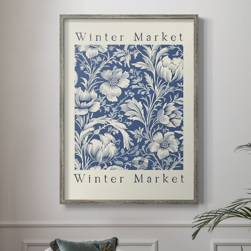 Reproduction florale rétro encadrée XXX, bois massif, H 11 po x l 9 po