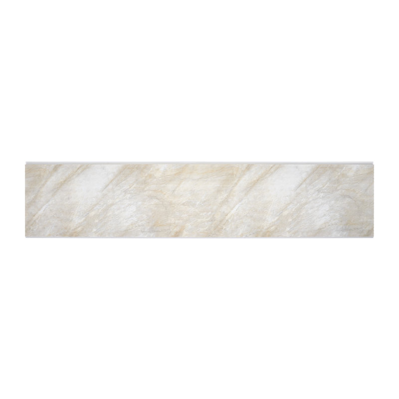 8 Pack PVC Marble-textured Wall Panels, White Brown