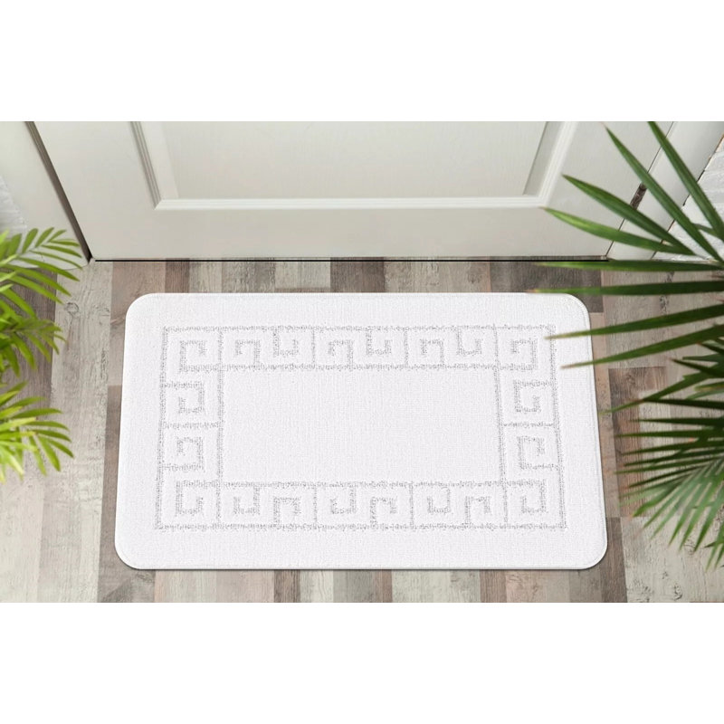 Aidelyn Non-Slip Indoor Doormat, 40cm W x 60cm L, White