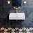 Claire 30" Ceramic Console Sink Basin in White with Brushed Gold Legs-1381591846