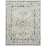 Quinzio Hand Knotted Wool Area Rug in Beige