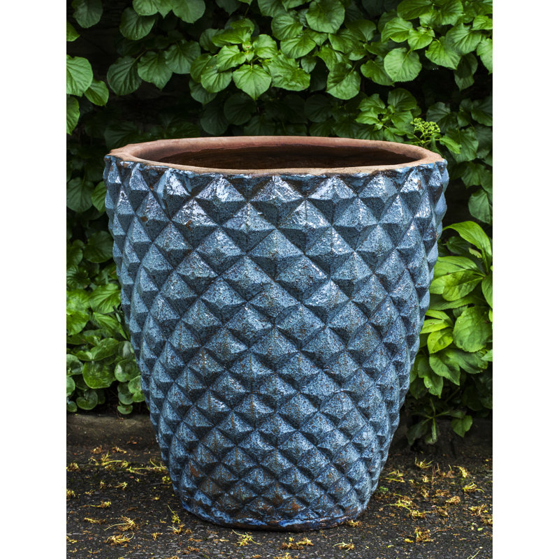 Pot à fleurs Ridder, H 34,25 po x l 24 po x p 24 po, Bleu rustique