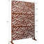 Écran d'intimité en métal H 76 po en métal, autoportant, extérieur et intérieur, clôture envoûtante pour votre terrasse, patio, balcon, pelouse, jardin rouge-125816258