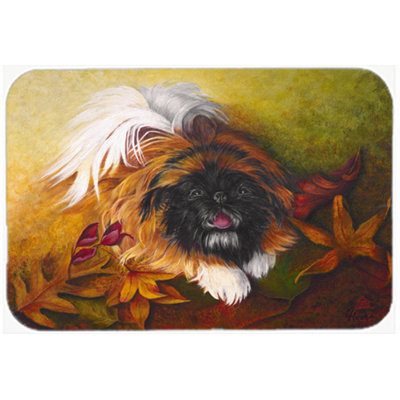 East Urban Home Pekingese Boogie Glass Cutting Board