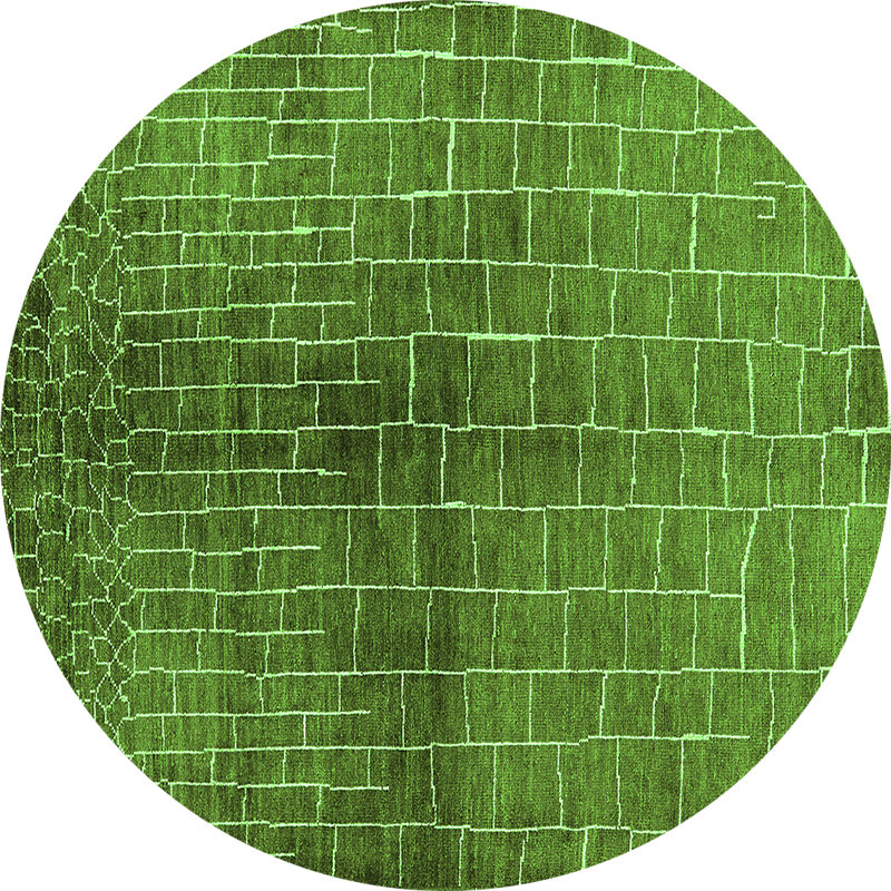 Washable Geometric Indoor Rug, Round 5'