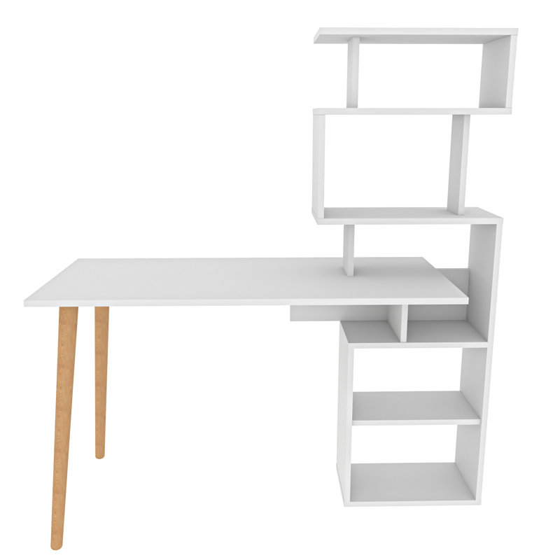 Barkot 120cm W Computer Desk, White