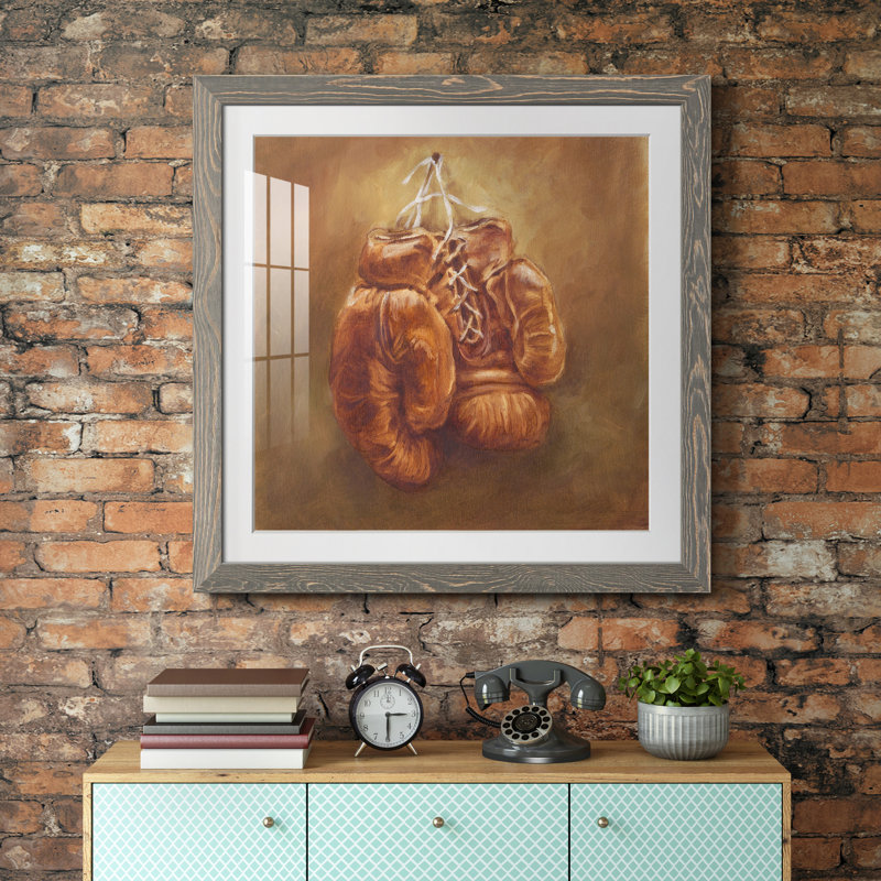 «Rustic Sports I», reproduction encadrée de qualité supérieure - prête à être accrochée, H 26,5 po x l 26,5 po x P 1,5 po