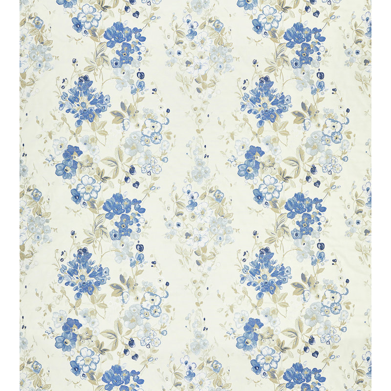 Calabria Antonella Lampas Fabric, Morning Glory