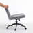 24.02‘’W Corduroy Task Office Chair With Non-Rolling Pads and Wheels-1828816781