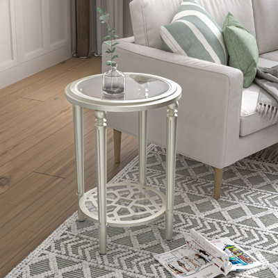 Diasha Glass Tray Top End Table Set