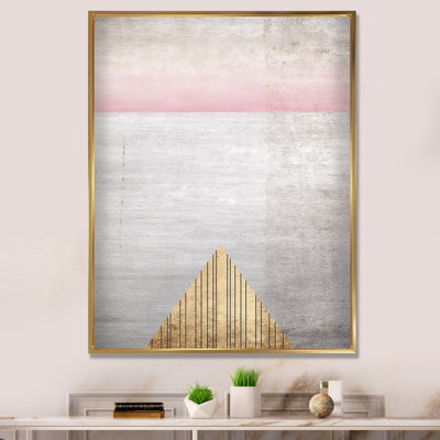 «Pink Gray Visions», impression géométrique sur toile
