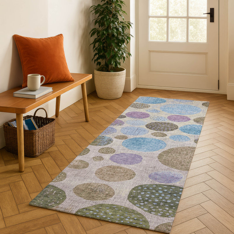 Premium Machine Washable Mayfield AMF1899 Geometric Rug, Runner 2'3" x 7'6"