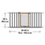 Barrière de sécurité très large pour animaux et bébés Ingruity Thruway 60XW Series, de 30 à 60 po de largeur, 26 po de hauteur, fixée à la pression ou à la quincaillerie, installez mur à mur dans la porte ou l'escalier - Bois teinté chêne et 