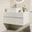 Yovani 31.5 White Wall-mounted Floating Bathroom Vanity with Faux Marble Top Ceramic Vessel Sink-1292123720