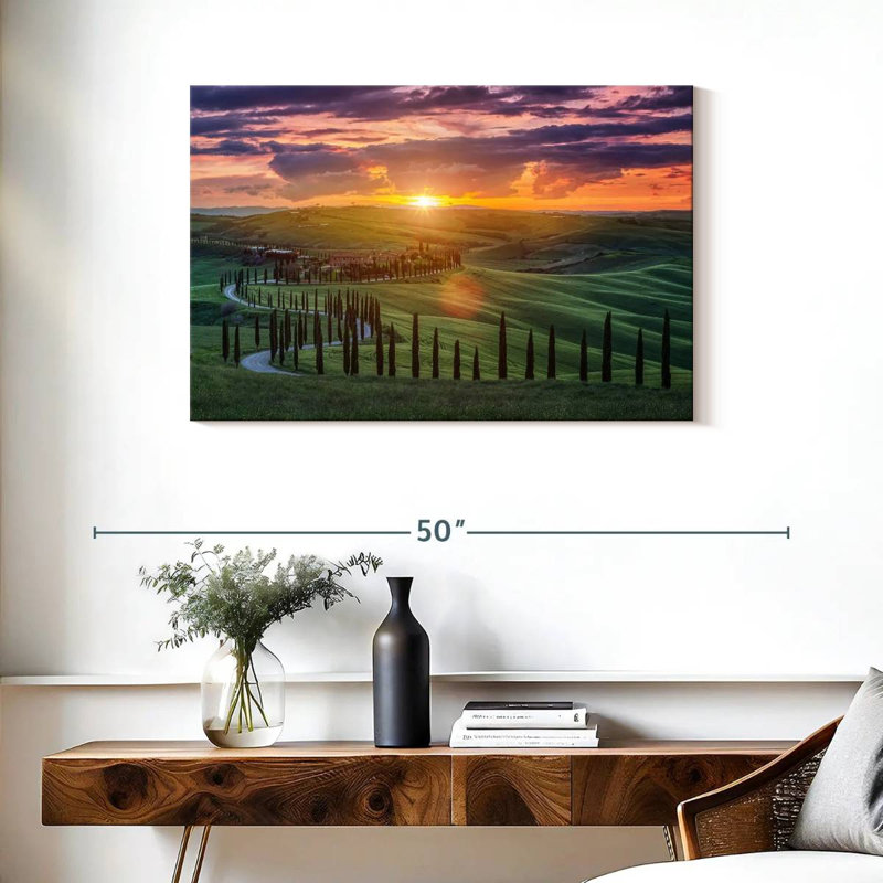 Ravi Sunset Over Tuscany, 24" H x 36" W
