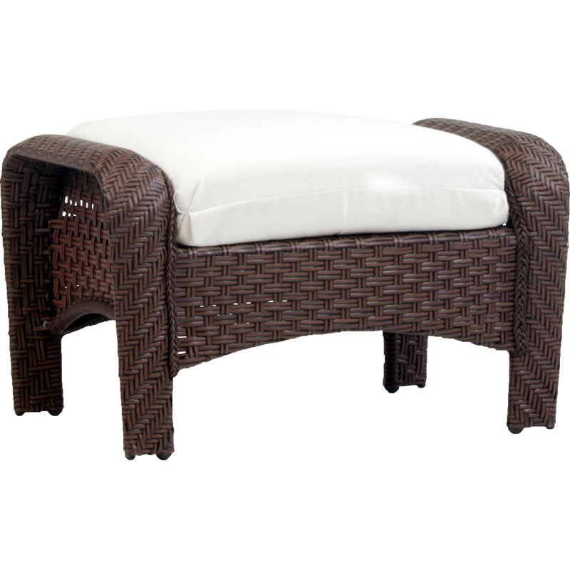 Repose-pieds Coralvine avec coussin, Tissage uni ardoise coulée Sunbrella®