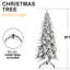 Arbre de Noël 8 pi avec 44 branches de pin, 1634 pointes, peu encombrant pour les entrées, installation rapide à branches articulées, support en métal stable pour petits espaces, décoration,