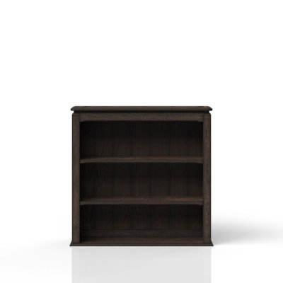 Bibliothèque à deux tablettes avec finition chocolat
