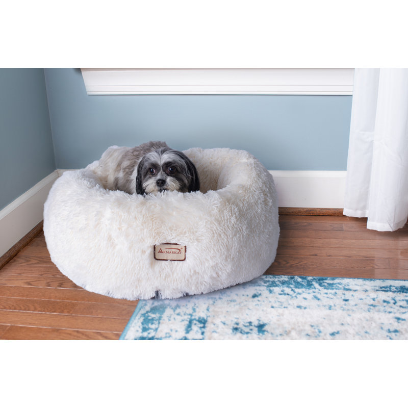 Faux Fur Bolster Pet Bed, Large